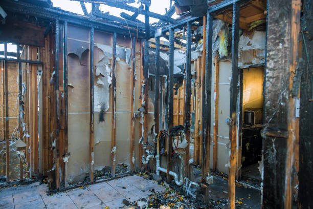 Professional Fire Damage Removal technician working in Milford, NJ